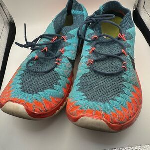 Nike Multicolor Knit Sneakers Blue and Orange 8.5 size Women’s